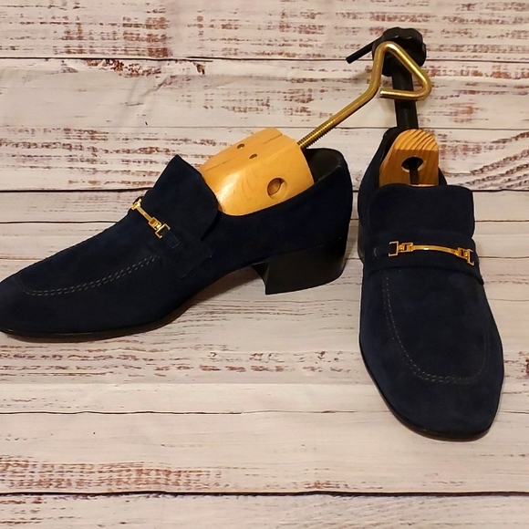 Like new Bostonian Blue Suede shoes sz 13 Made in USA 🇺🇸 - Picture 1 of 9